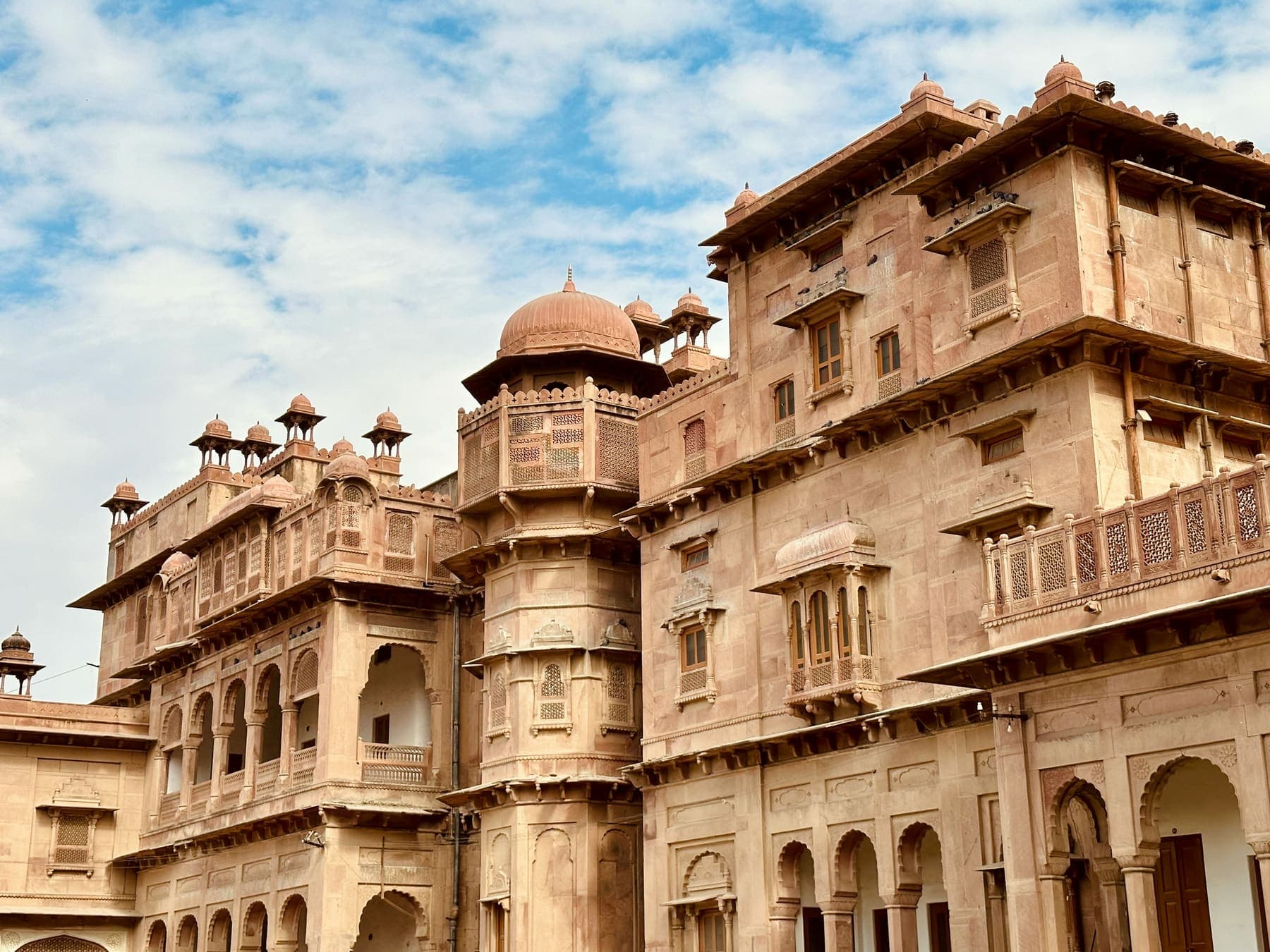 Sandstone palace buildings of Junagarh Fort, Bikaner
