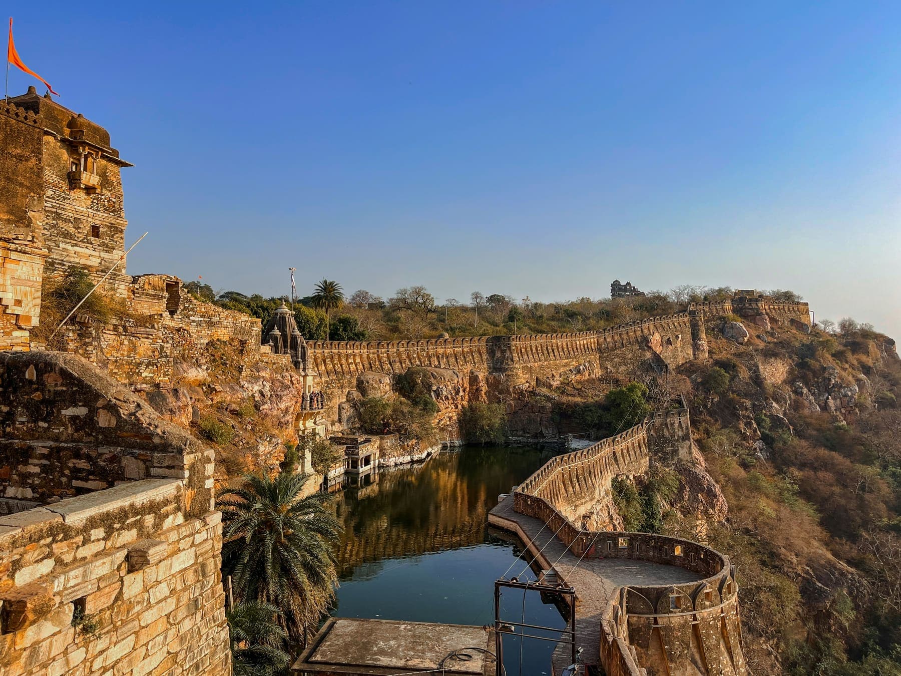 Ramparts and a water tank at Chittorgarh Fort