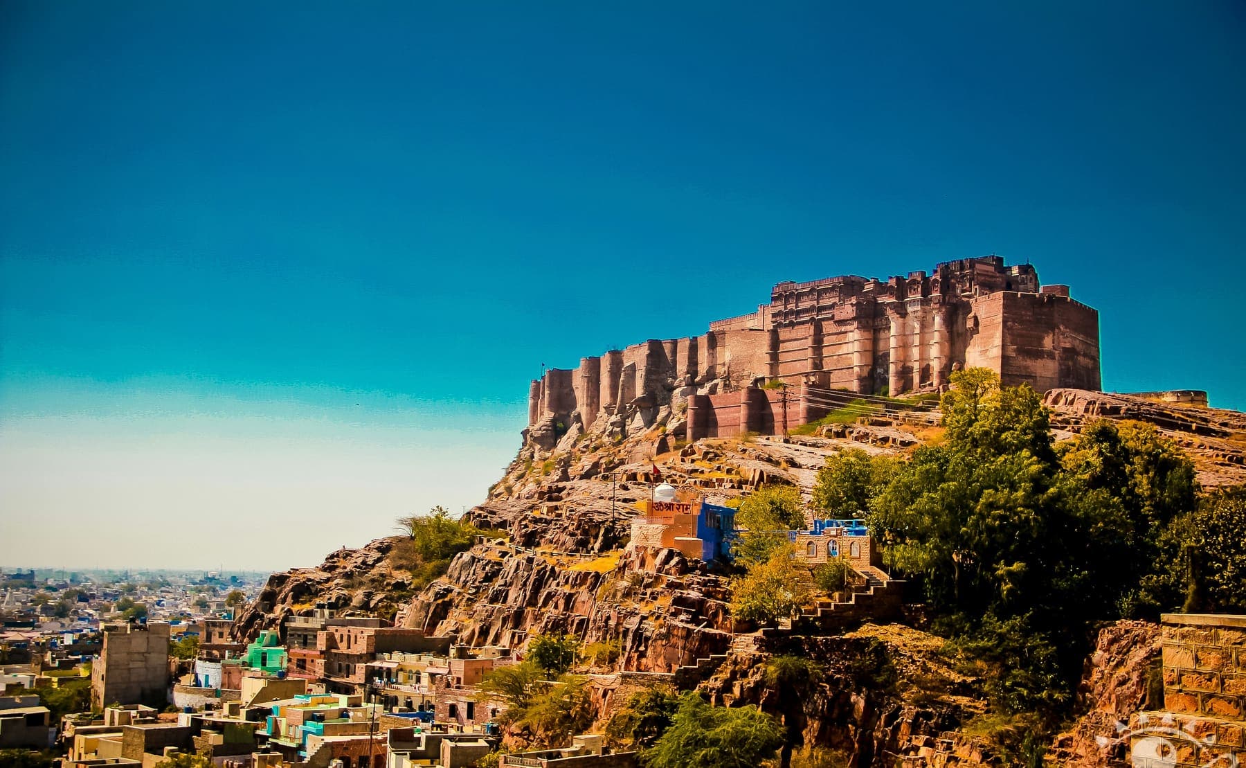 Mehrangarh Fort on its rocky ridge above Jodhpur