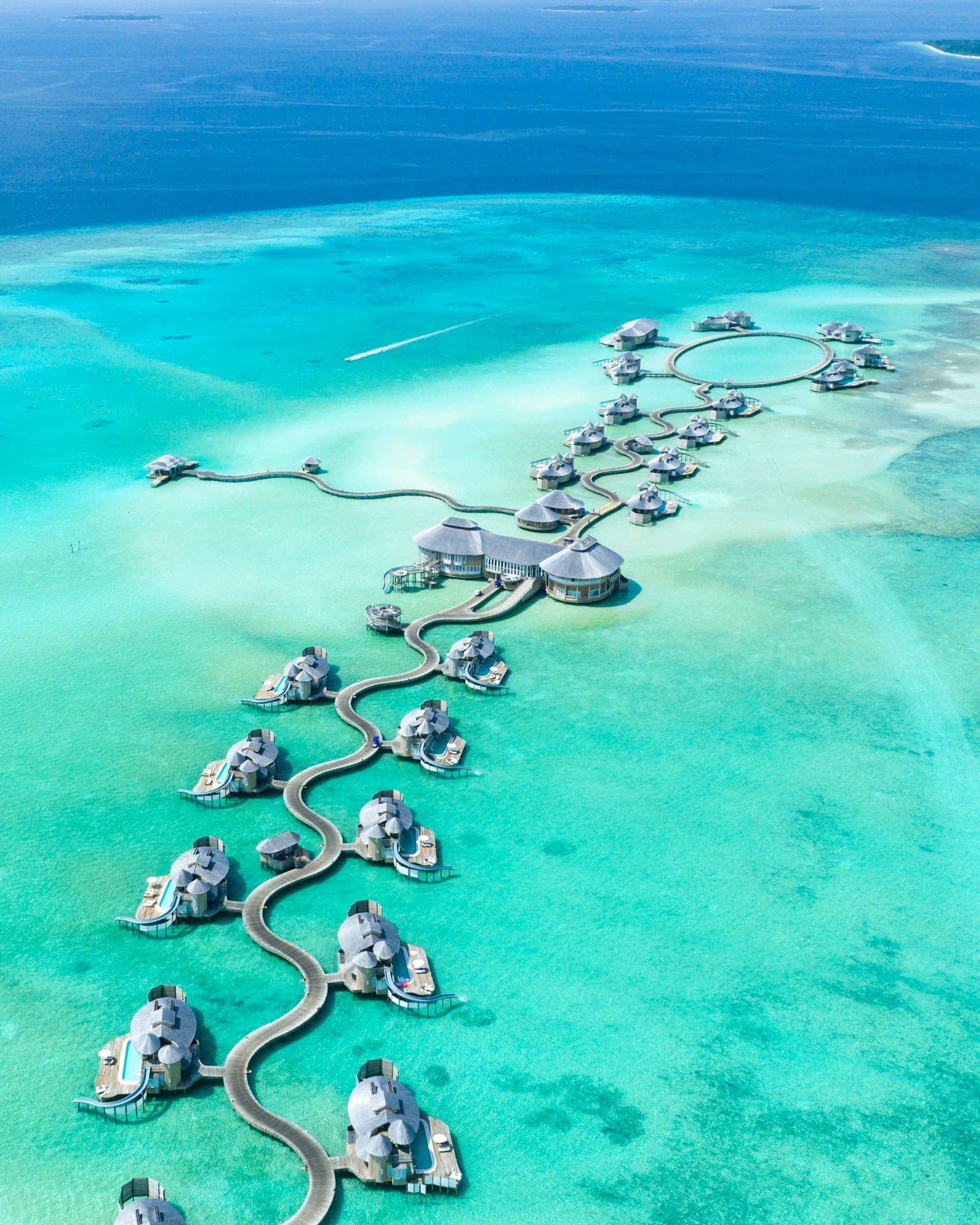 Aerial of a Maldives island