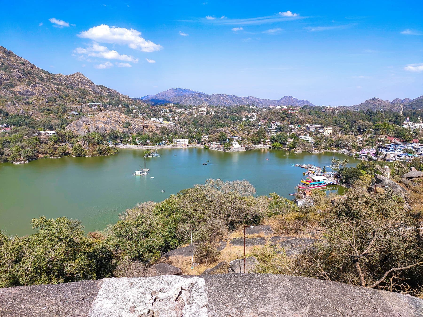 Nakki Lake and the town of Mount Abu among the hills