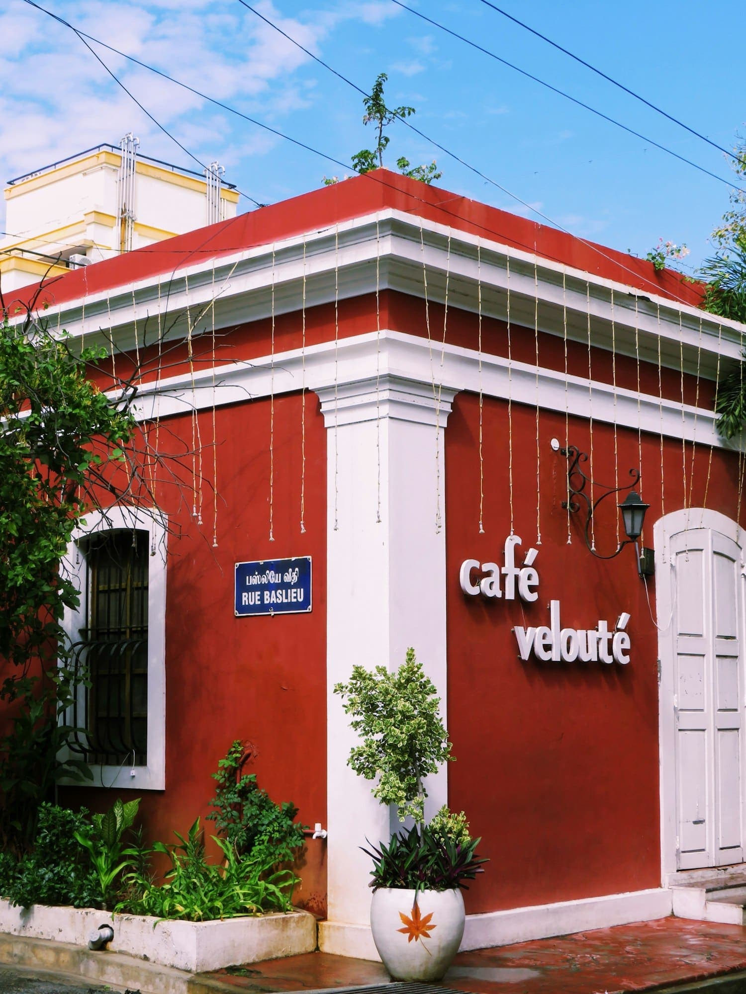 A colonial building in Pondicherry's French Quarter