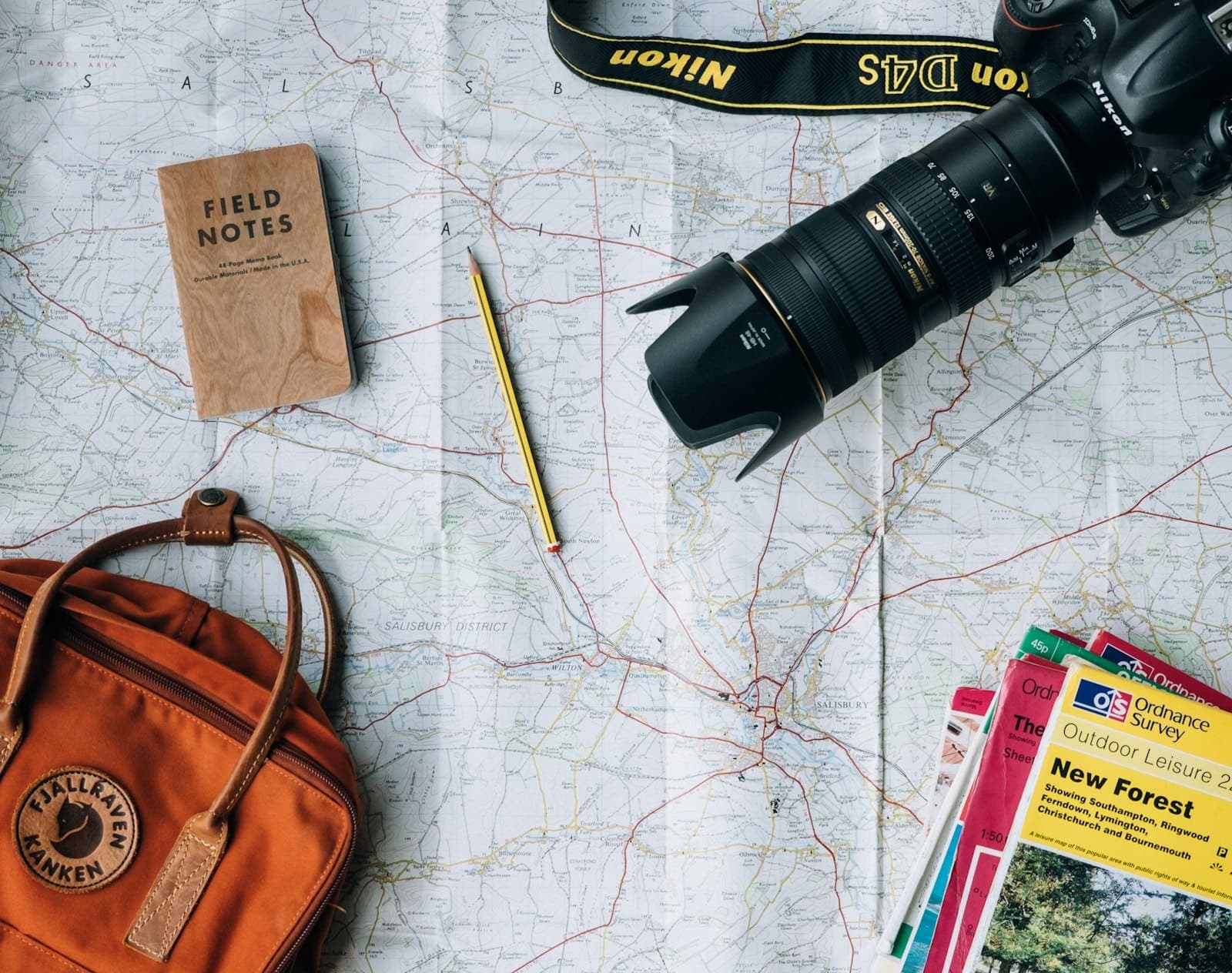 Planning a trip with a map